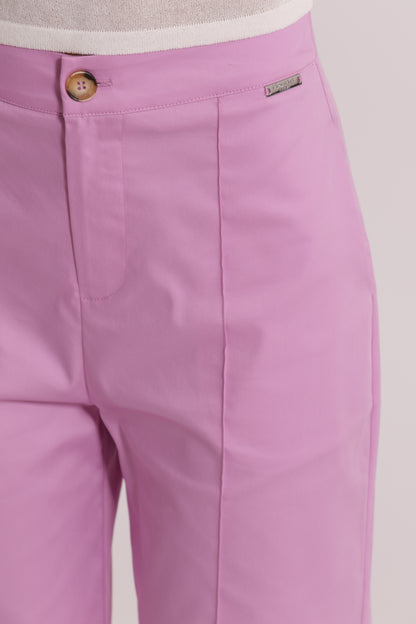 PANTALONI IN COTONE CON RISVOLTO