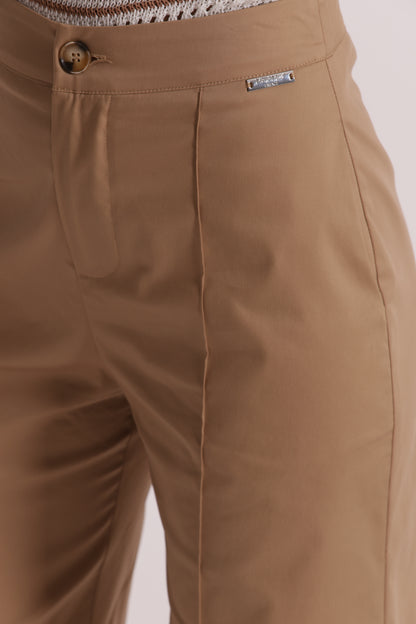 PANTALONI IN COTONE CON RISVOLTO