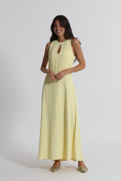 ABITO MIDI CON SCOLLO A GOCCIA