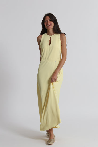 ABITO MIDI CON SCOLLO A GOCCIA