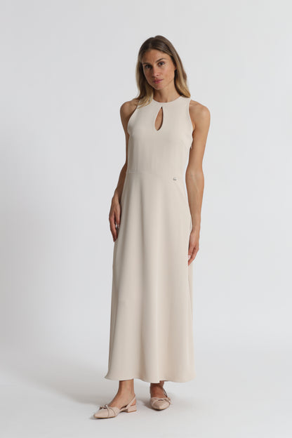 ABITO MIDI CON SCOLLO A GOCCIA