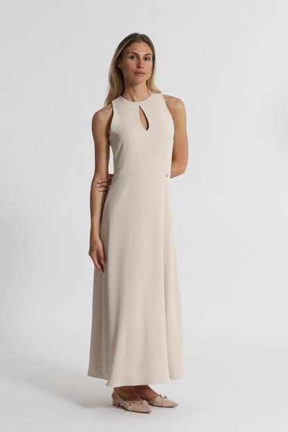 ABITO MIDI CON SCOLLO A GOCCIA