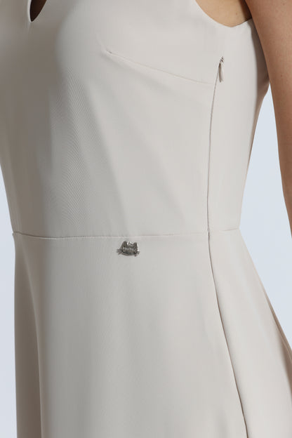 ABITO MIDI CON SCOLLO A GOCCIA
