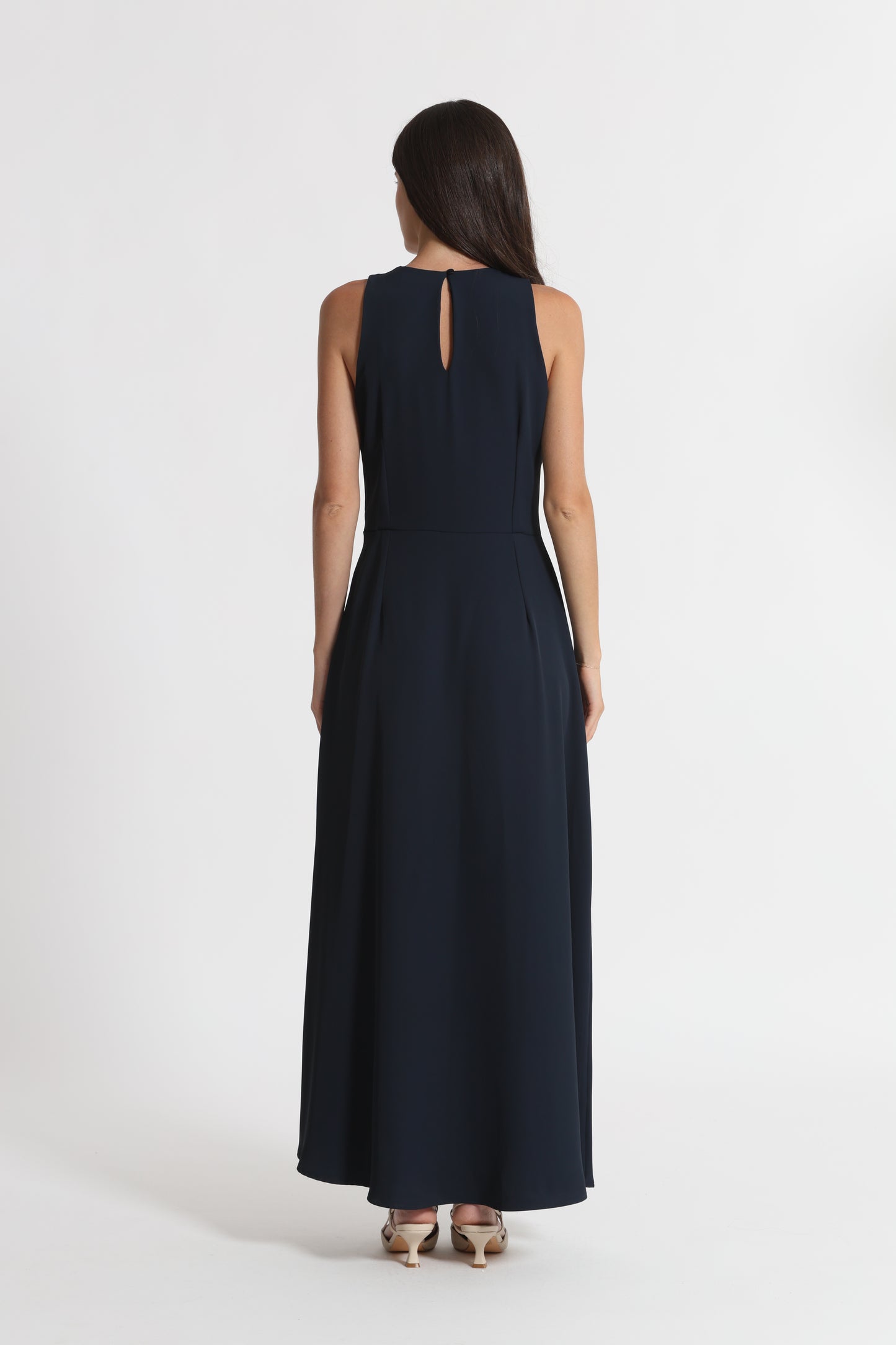 ABITO MIDI CON SCOLLO A GOCCIA