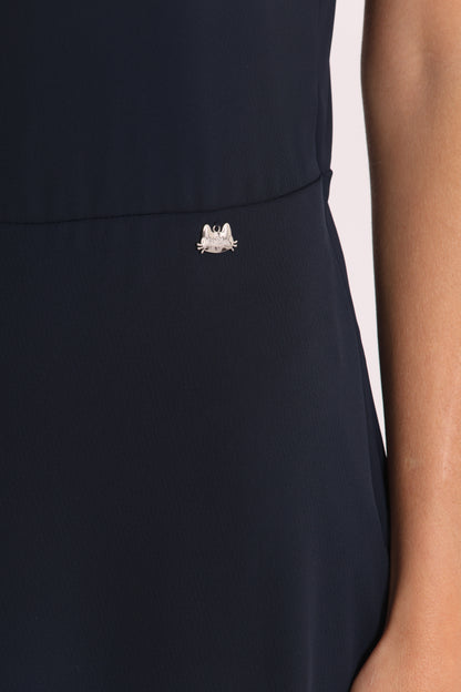ABITO MIDI CON SCOLLO A GOCCIA