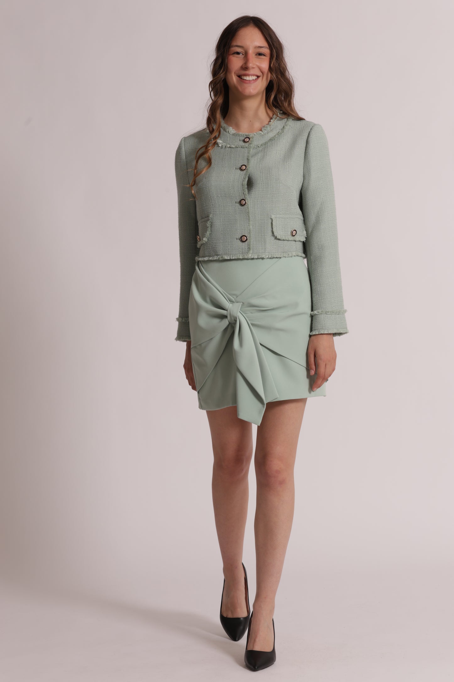 GONNA CORTA CON FIOCCO FRONTALE