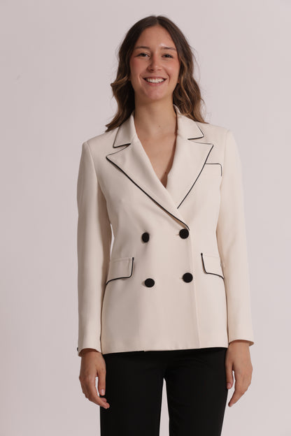 GIACCA CON BORDI A CONTRASTO