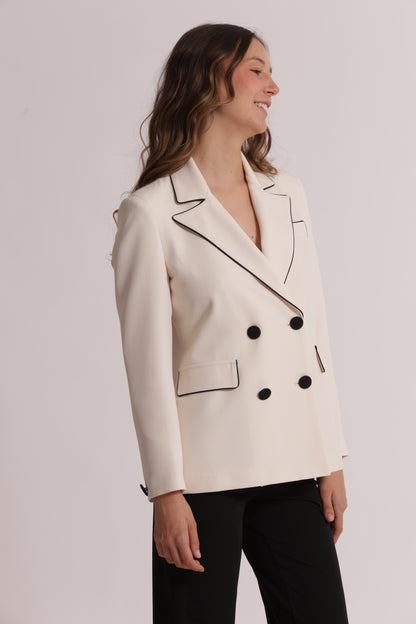 GIACCA CON BORDI A CONTRASTO