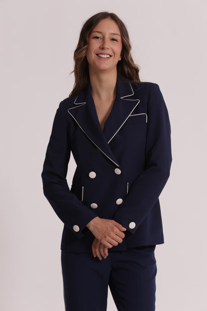 GIACCA CON BORDI A CONTRASTO