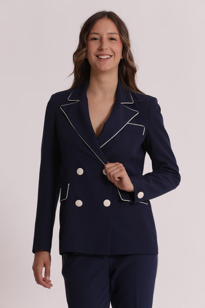 GIACCA CON BORDI A CONTRASTO