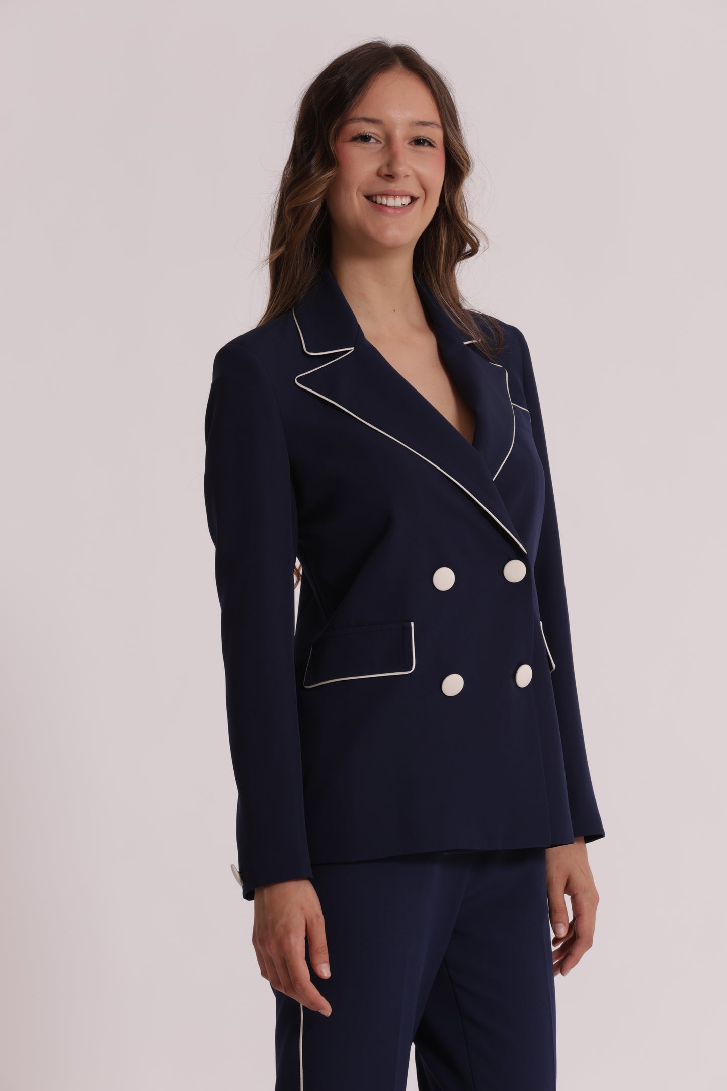 GIACCA CON BORDI A CONTRASTO