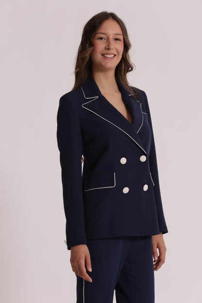 GIACCA CON BORDI A CONTRASTO