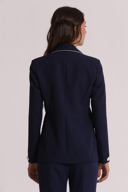 GIACCA CON BORDI A CONTRASTO