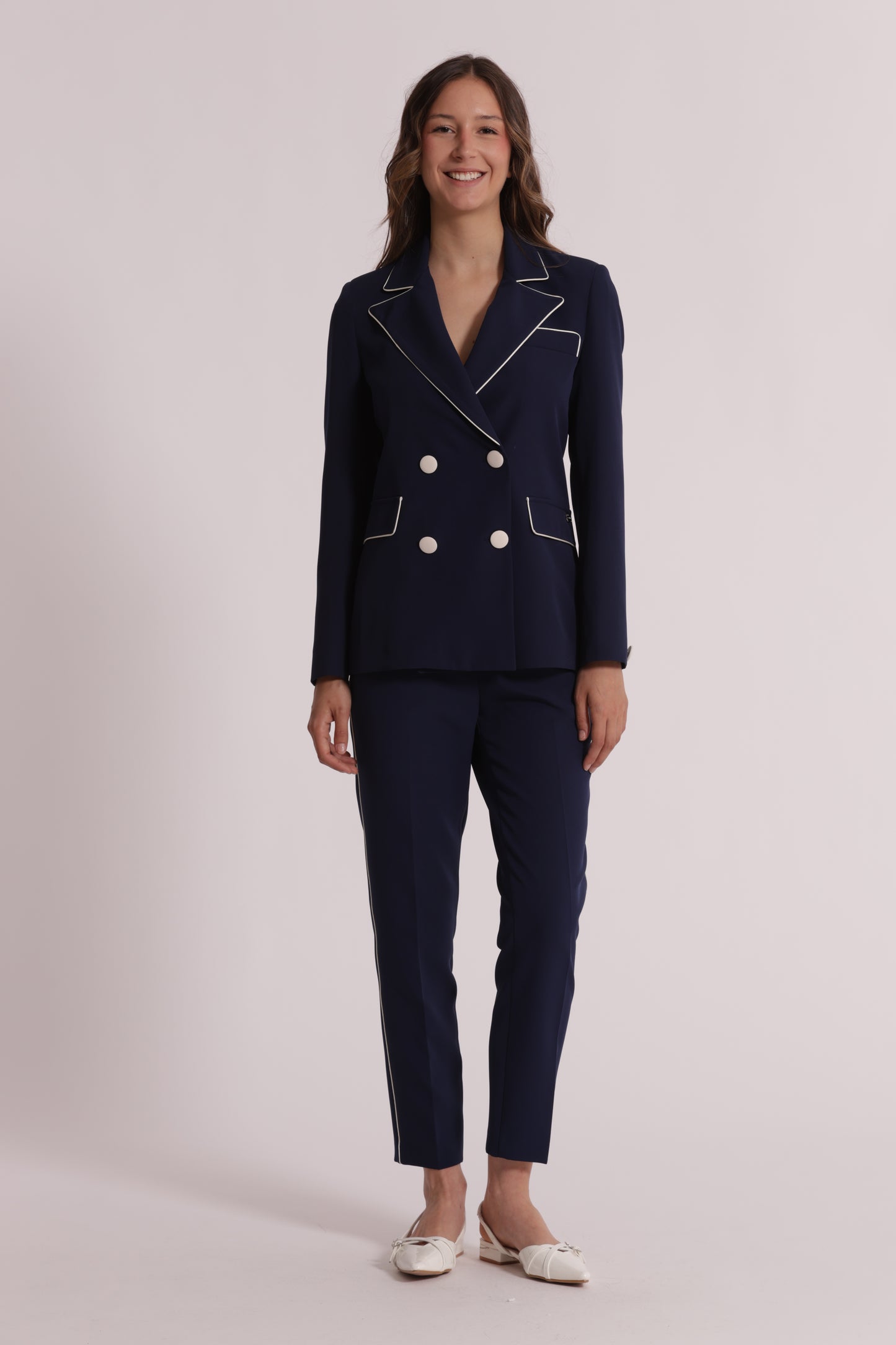 GIACCA CON BORDI A CONTRASTO