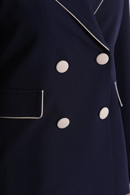 GIACCA CON BORDI A CONTRASTO