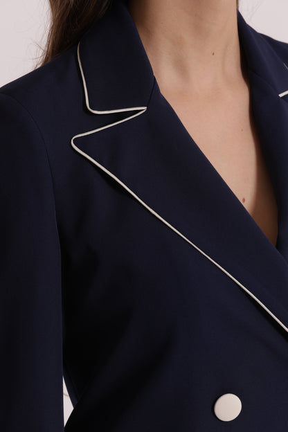 GIACCA CON BORDI A CONTRASTO