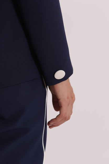 GIACCA CON BORDI A CONTRASTO