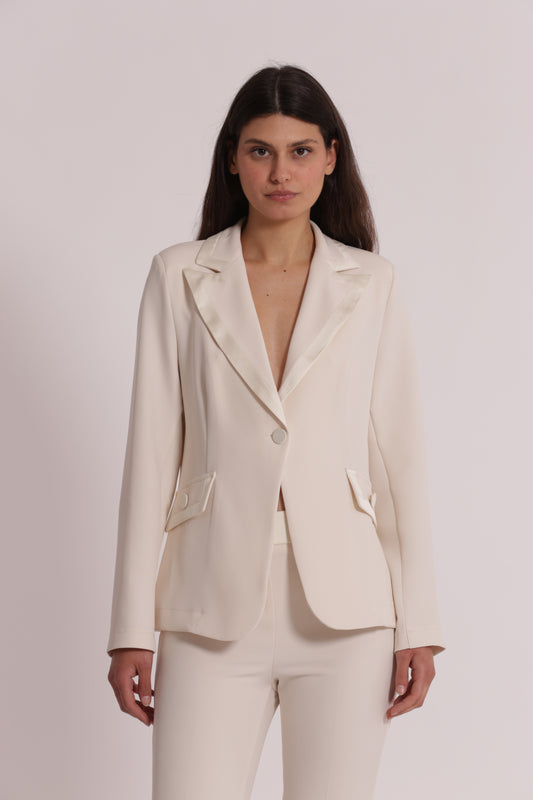 GIACCA IN TESSUTO TECNICO CON BORDI IN RASO