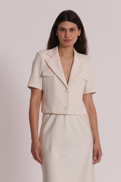 GIACCA MANICHE CORTE IN TESSUTO TECNICO