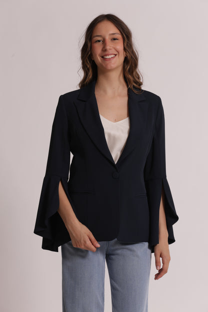 GIACCA CON MANICHE A TULIPANO