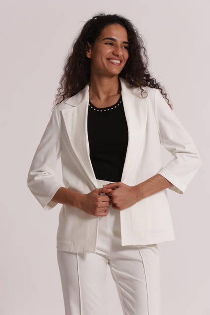 GIACCA IN PUNTO MILANO CON RISVOLTI SU MANICHE