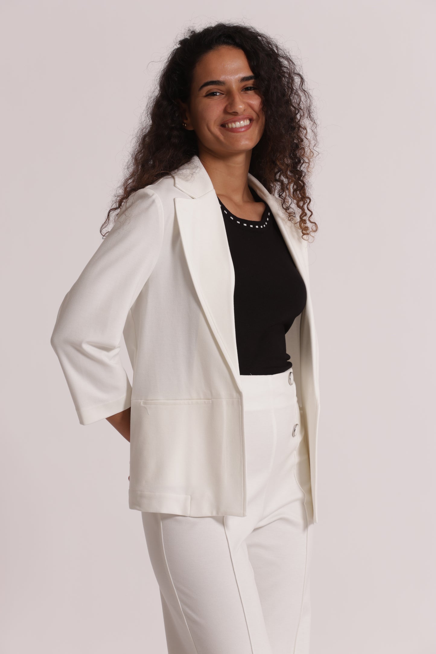 GIACCA IN PUNTO MILANO CON RISVOLTI SU MANICHE