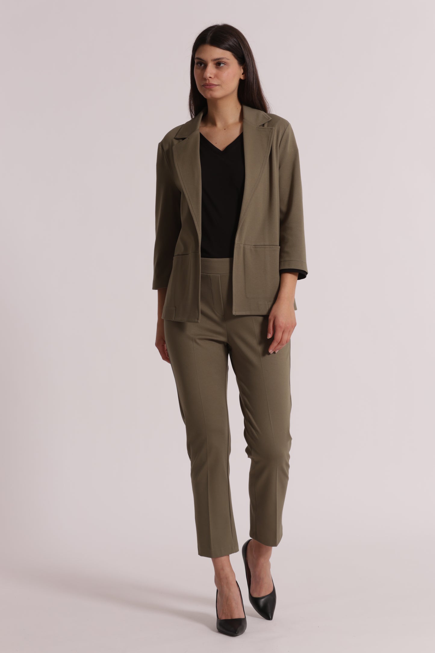 GIACCA IN PUNTO MILANO CON RISVOLTI SU MANICHE