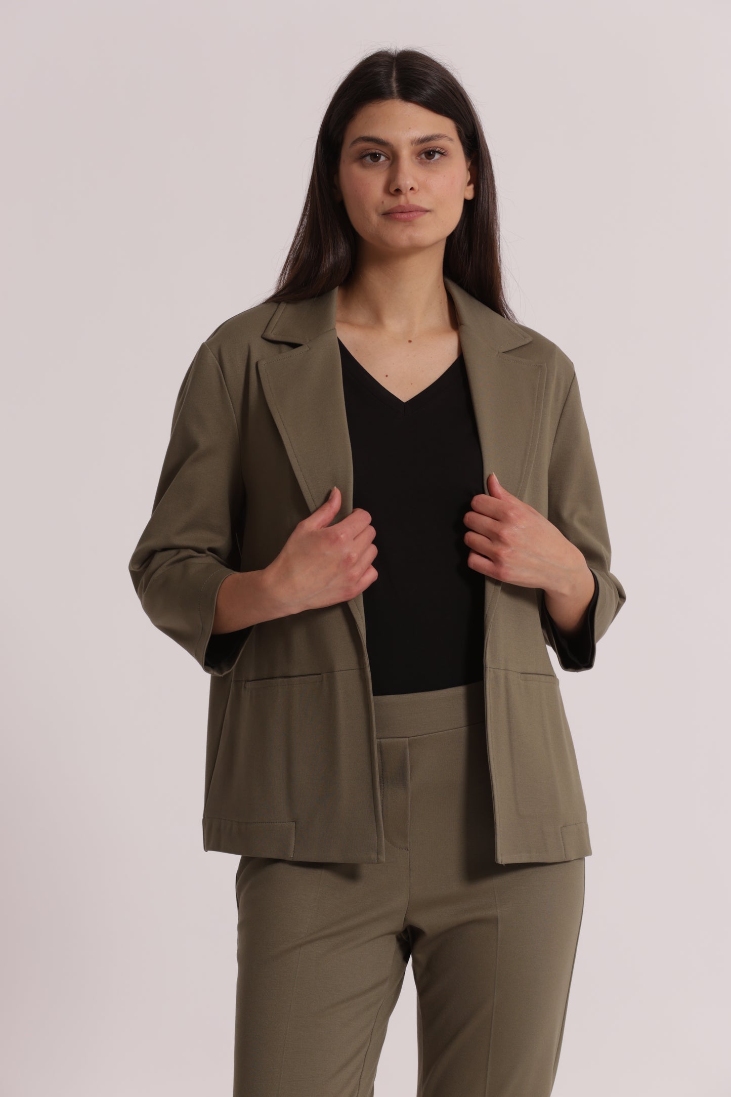 GIACCA IN PUNTO MILANO CON RISVOLTI SU MANICHE