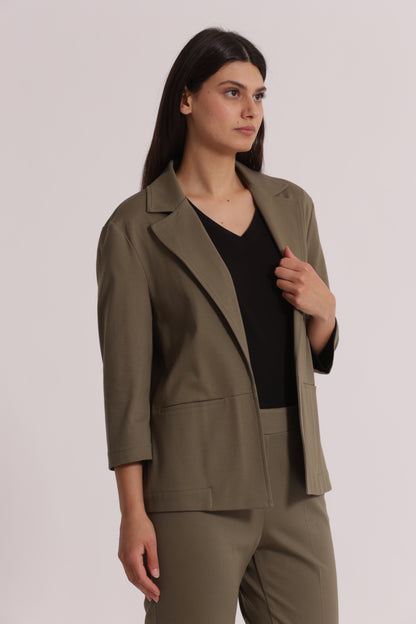 GIACCA IN PUNTO MILANO CON RISVOLTI SU MANICHE