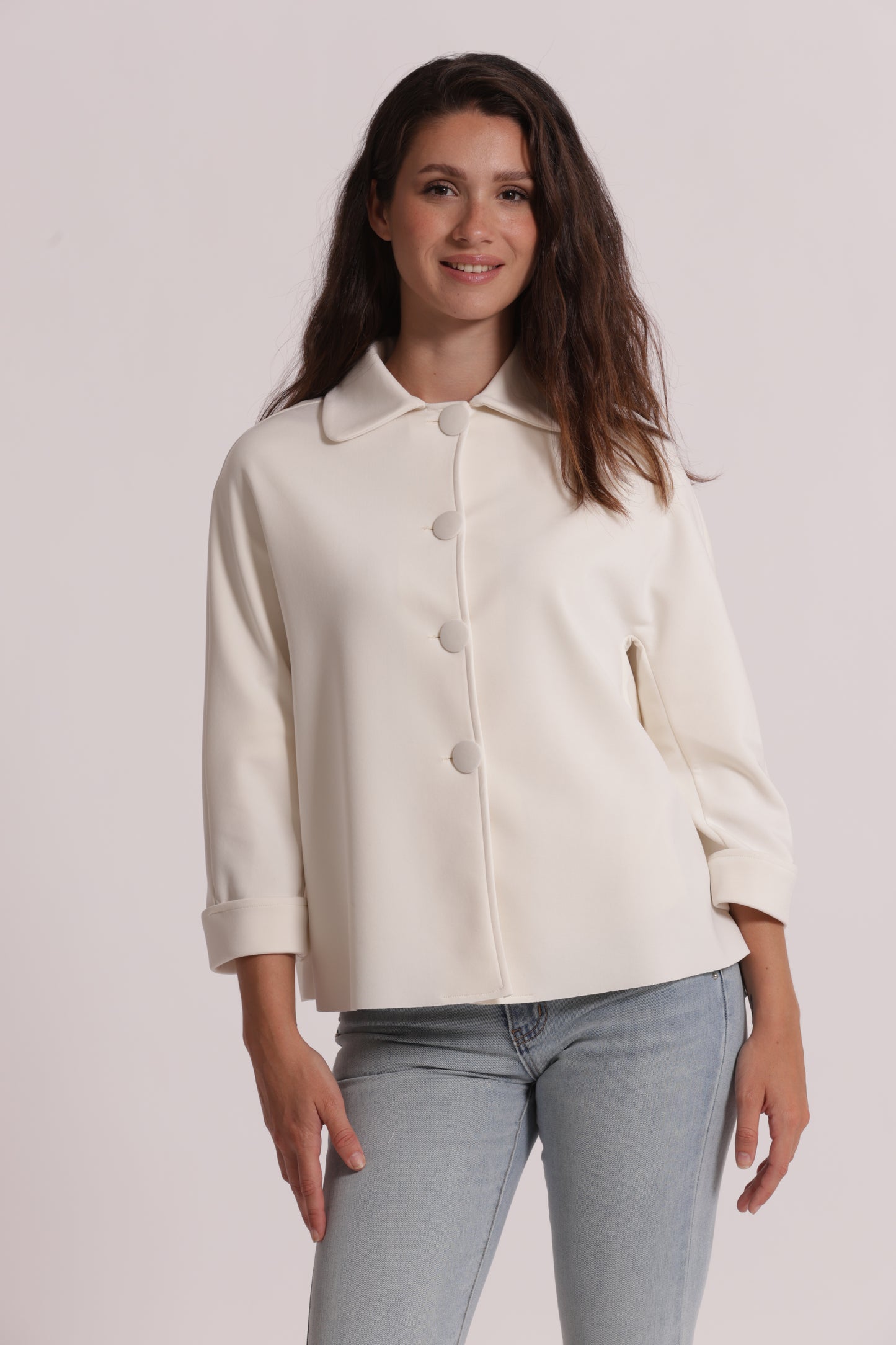 GIACCA IN NEOPRENE CON BOTTONI