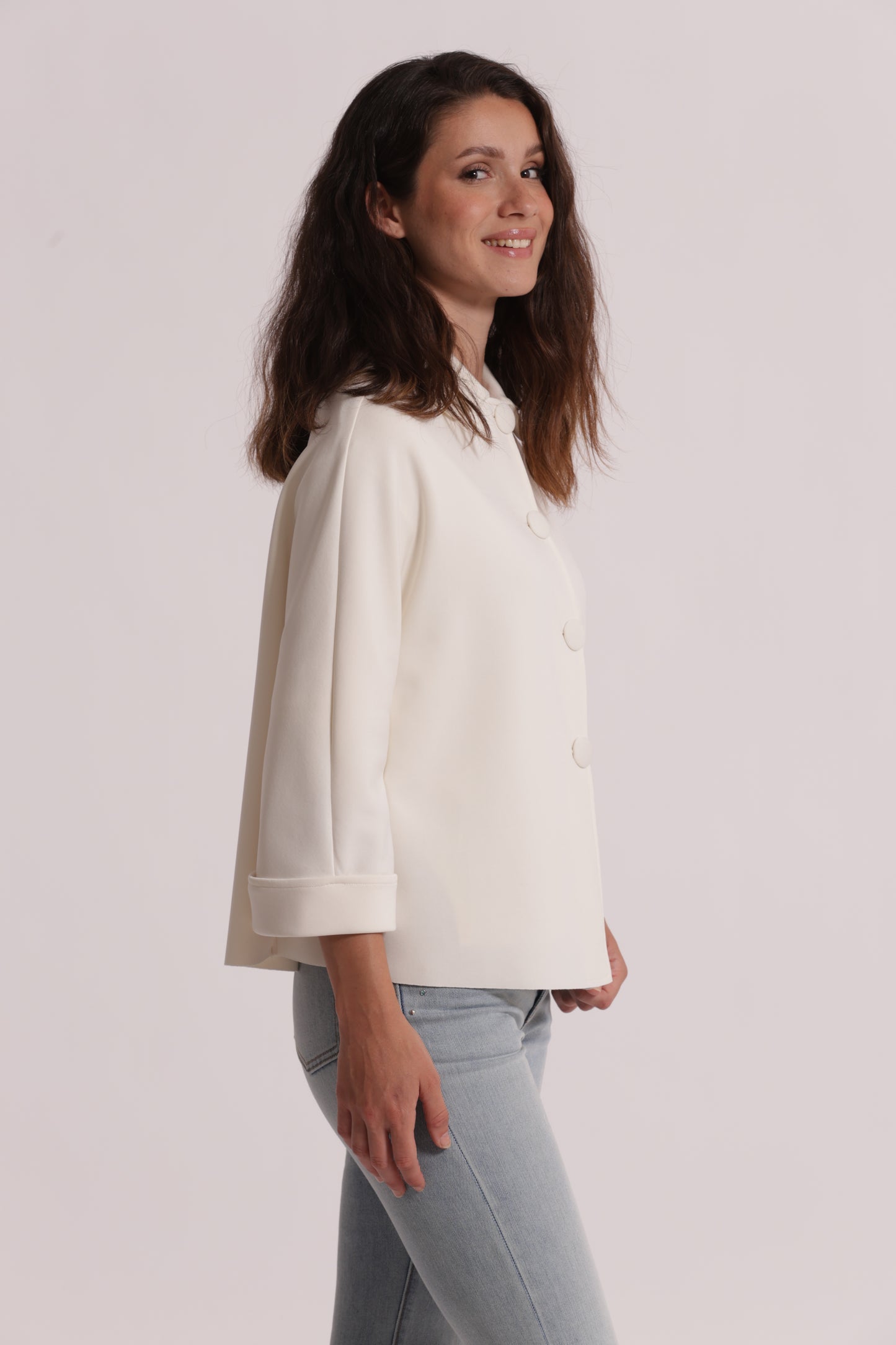 GIACCA IN NEOPRENE CON BOTTONI