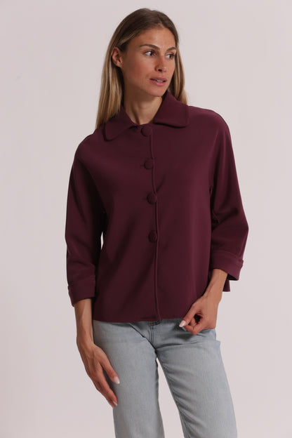 GIACCA IN NEOPRENE CON BOTTONI