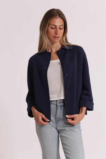 GIACCA IN NEOPRENE CON BOTTONI