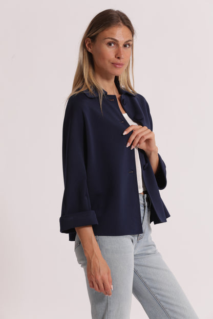 GIACCA IN NEOPRENE CON BOTTONI