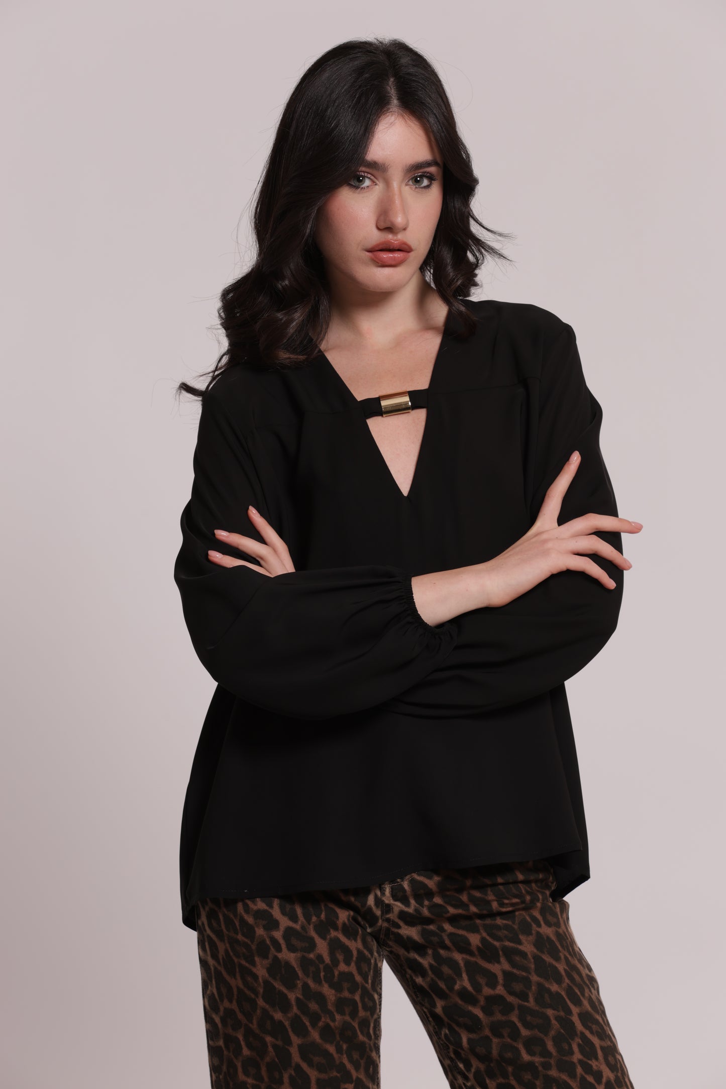 BLUSA IN SILKHAND CON DETTAGLIO
