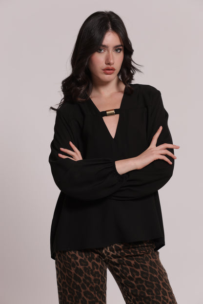 BLUSA IN SILKHAND CON DETTAGLIO