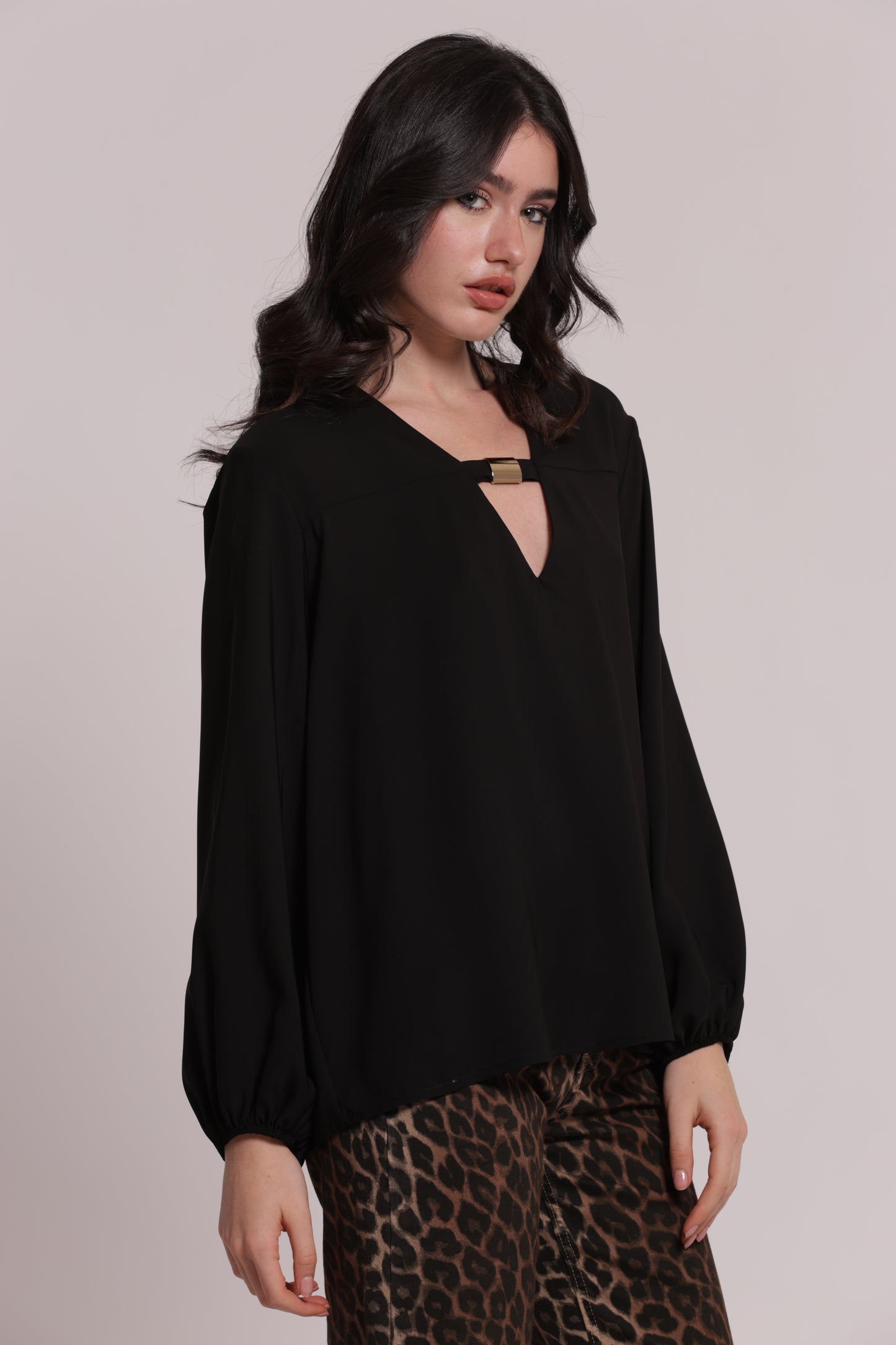 BLUSA IN SILKHAND CON DETTAGLIO