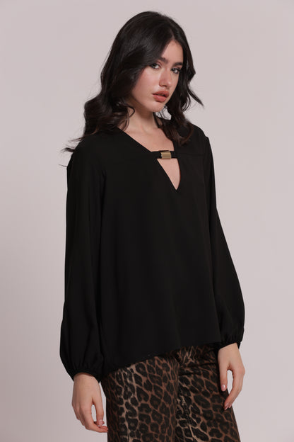 BLUSA IN SILKHAND CON DETTAGLIO