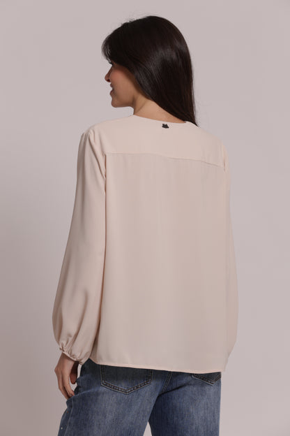 BLUSA IN SILKHAND CON DETTAGLIO