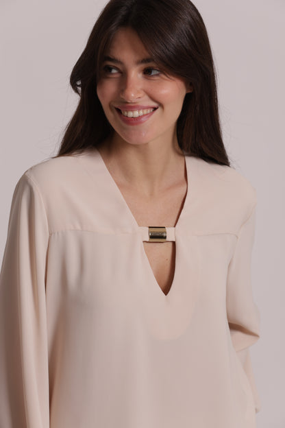 BLUSA IN SILKHAND CON DETTAGLIO