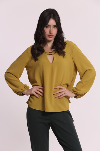 BLUSA IN SILKHAND CON DETTAGLIO