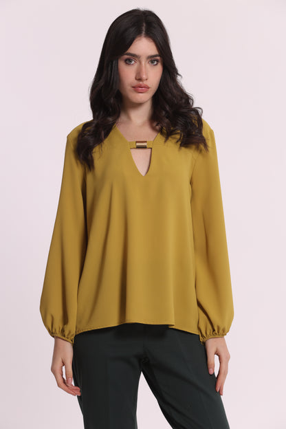 BLUSA IN SILKHAND CON DETTAGLIO