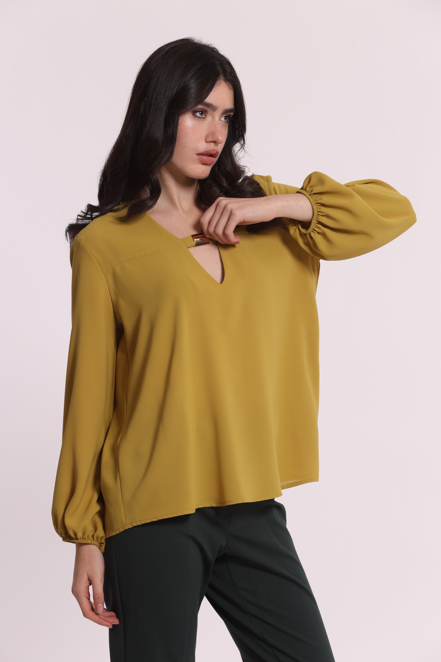 BLUSA IN SILKHAND CON DETTAGLIO