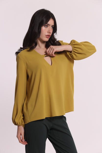 BLUSA IN SILKHAND CON DETTAGLIO