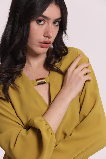 BLUSA IN SILKHAND CON DETTAGLIO