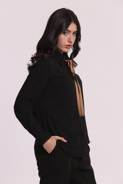 CAMICIA IN SILKHAND CON FIOCCO