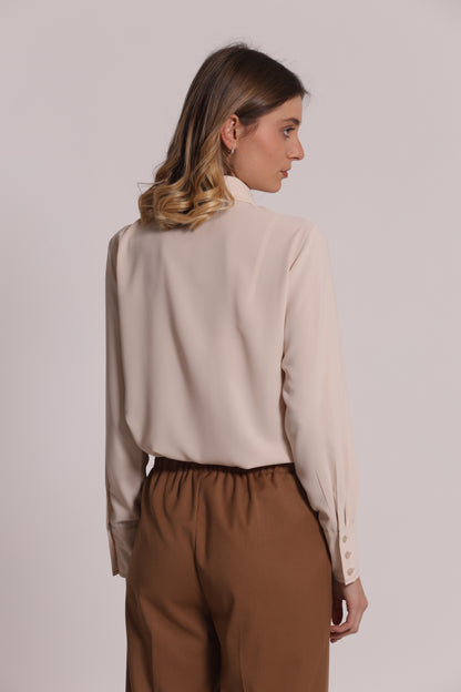 CAMICIA IN SILKHAND CON FIOCCO