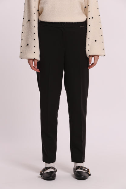 PANTALONE SIGARETTA CON ELASTICO DIETRO TESSUTO VANZ