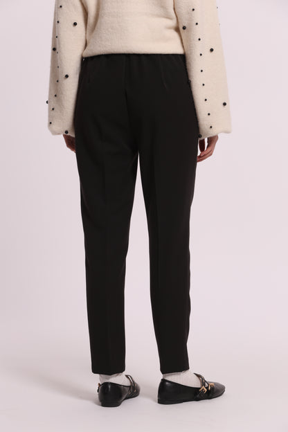 PANTALONE SIGARETTA CON ELASTICO DIETRO TESSUTO VANZ