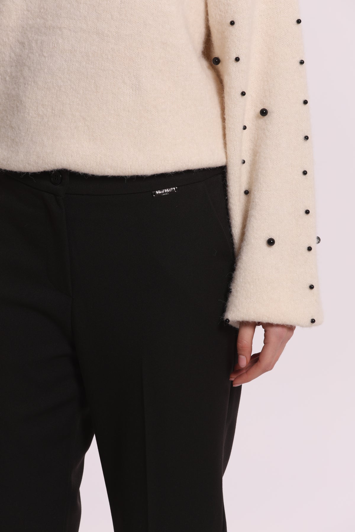 PANTALONE SIGARETTA CON ELASTICO DIETRO TESSUTO VANZ